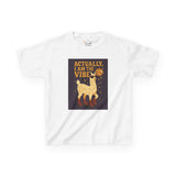 Actually, I Am the Vibe – Unisex Kids Disco Llama Tee