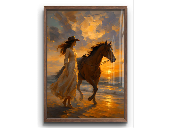 Cowgirl Digital Wall Art - Beach Decor