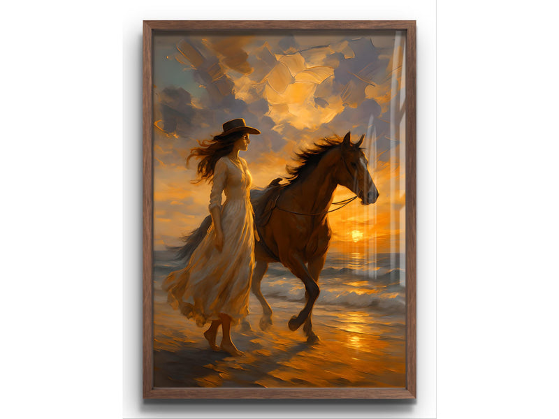 Cowgirl Digital Wall Art - Beach Decor