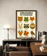 Woodland Animal Wall Art Digital Download, Mental Health Poster Printable