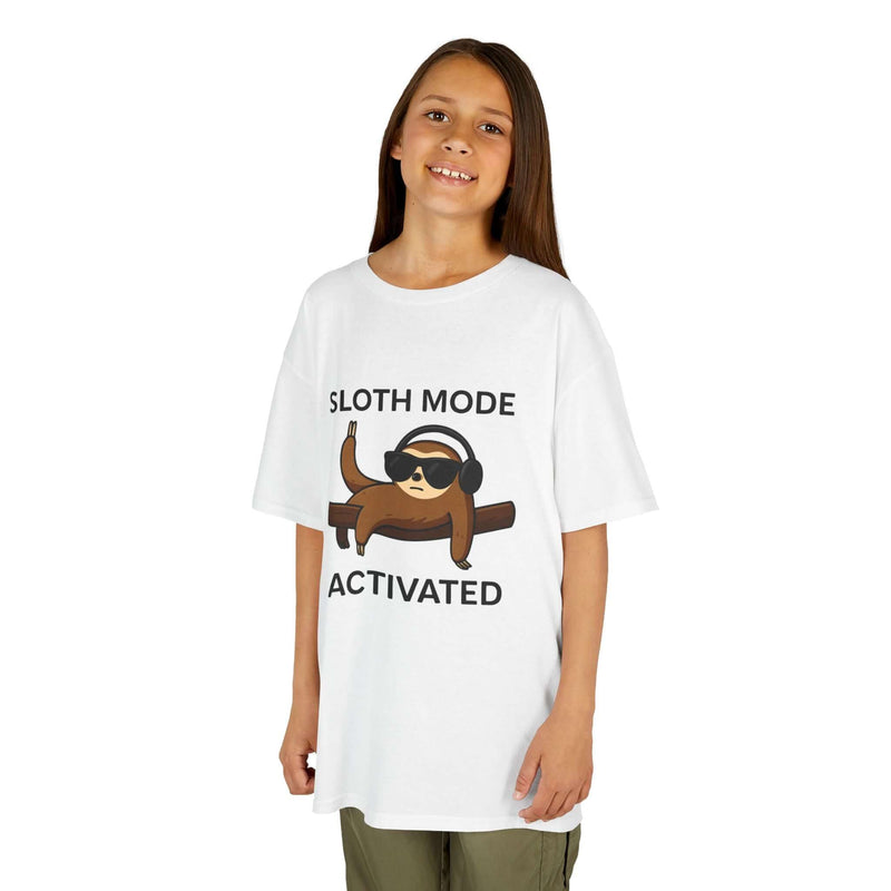 Sloth Mode Activated Tee for Kids – Cute & Funny Cartoon Sloth Shirt