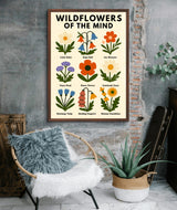Wildflowers of the Mind Digital Print, Mental Health Wall Art, Therapy Office Decor