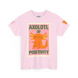 Cheerful Axolotl Tee, Unisex Cotton T-Shirt, Positive Vibes Shirt, Cute Animal Graphic Tee, Gift for Animal Lovers, Fun Casual Wear
