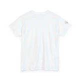 Back view of a white unisex t-shirt featuring an owl design and the phrase 'My Intuition Never Lies'.