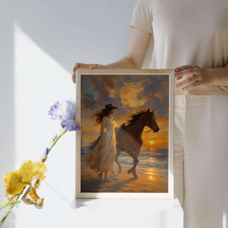 Cowgirl Digital Wall Art - Beach Decor