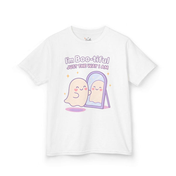 Cute Unisex Halloween Kids Tee, Fun Ghost Shirt, I'm Boo-tiful