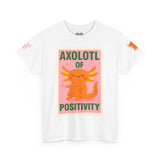 Cheerful Axolotl Tee, Unisex Cotton T-Shirt, Positive Vibes Shirt, Cute Animal Graphic Tee, Gift for Animal Lovers, Fun Casual Wear
