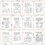 Printable affirmation coloring pages for new parents and caregivers, offering encouragement and self-care messages.