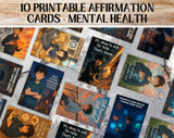 Anime Affirmation Cards for Teen Boys – Printable Mental Health & Confidence Booster
