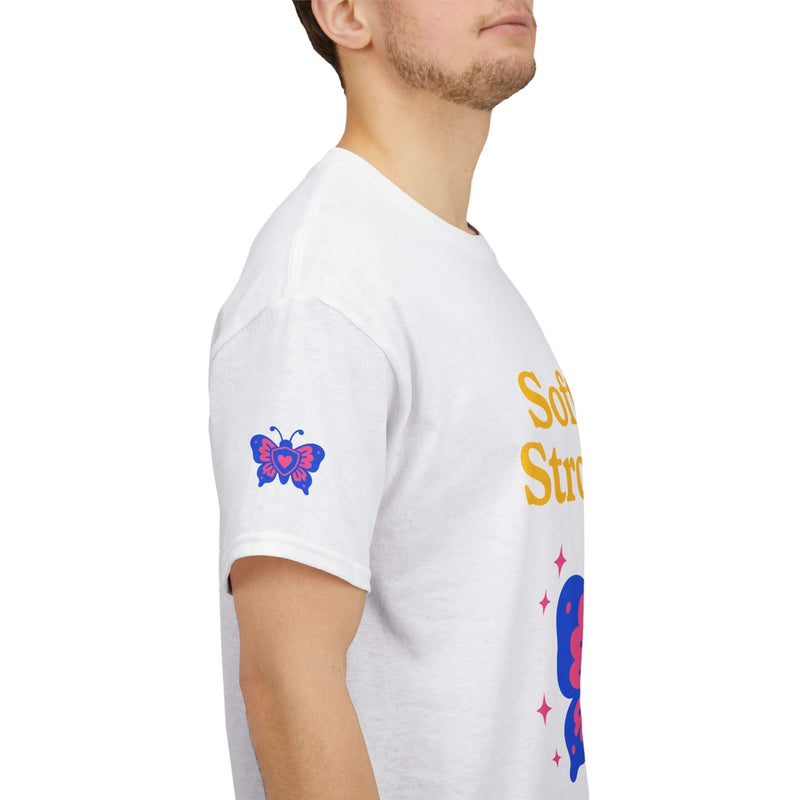 Butterfly Spirit Tee - Soft Heart, Strong Spirit Unisex Cotton Shirt, Inspirational Gift, Casualwear
