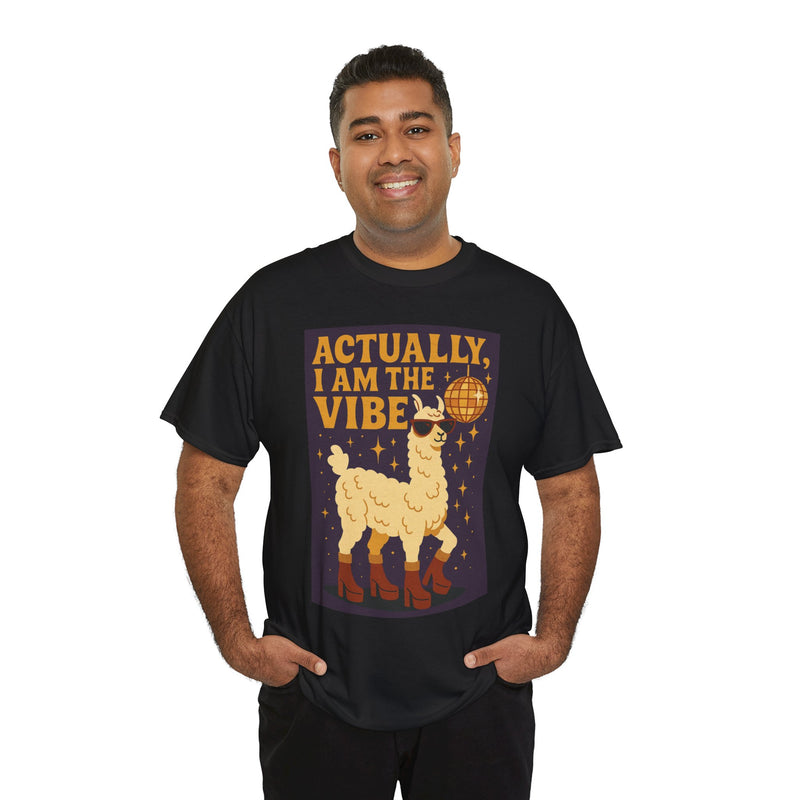 Disco Llama Tee, Whimsical T-Shirt, Funny Cotton Tee, Gifts for Animal Lovers, Party Vibes Shirt, Unisex Fashion Top