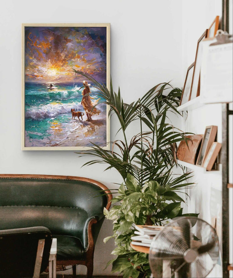 Cowgirl Coastal Beach Digital Wall Art – Western Rustic Boho