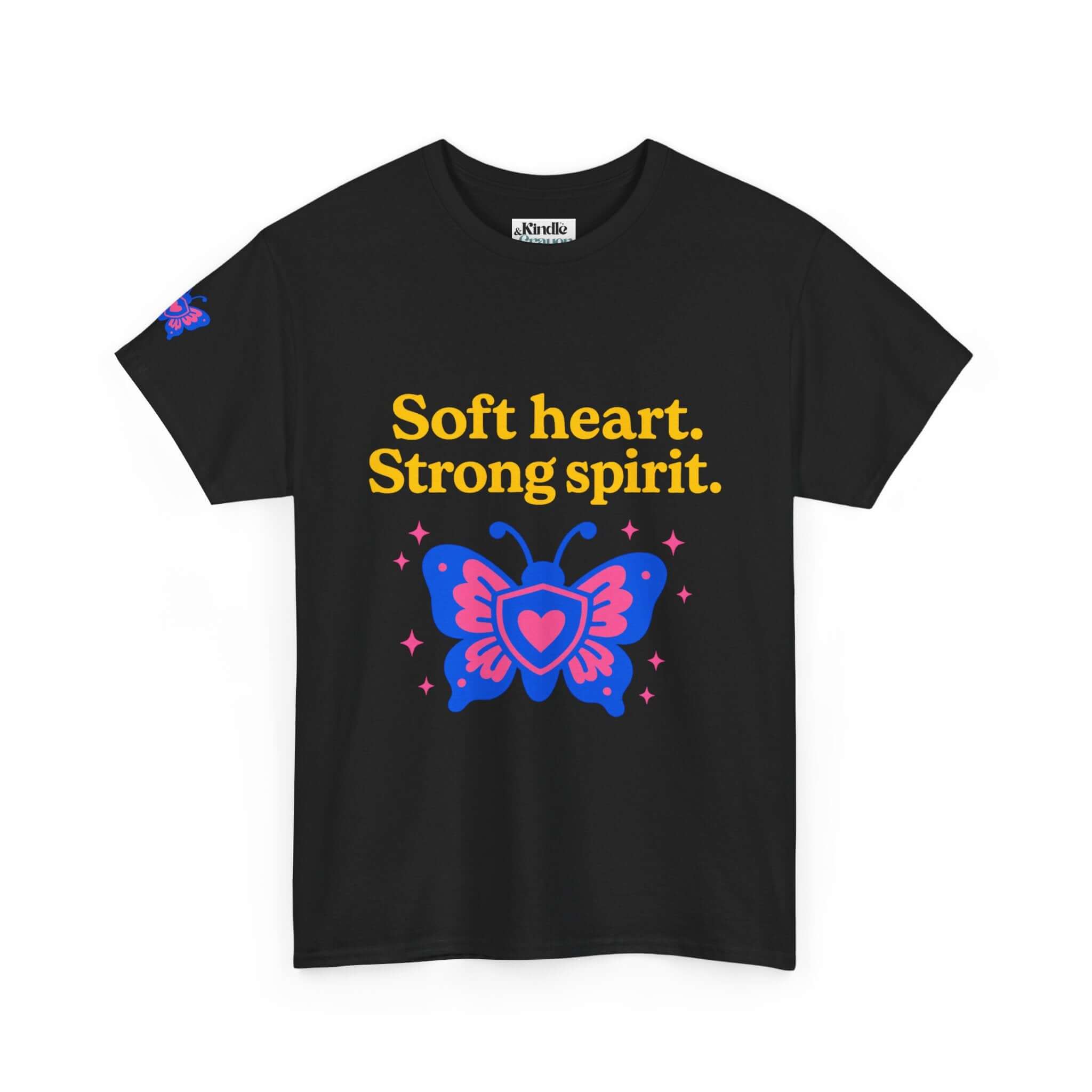 Butterfly Spirit Tee - Soft Heart, Strong Spirit Unisex Cotton Shirt, Inspirational Gift, Casualwear