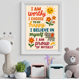 Kids Inspirational Wall Art – Positive Quote Prints for Bedrooms & Nurseries