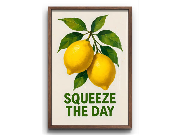 Summer Lemon Inspirational Wall Art  - Kitchen Decor, Vibrant Fruit Art Print