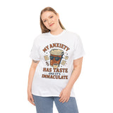 My Anxiety Has Taste T-Shirt - Funny Unisex Coffee Anxiety Tee,  Immaculate Humor for Mental Health