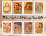 15 Relationship Affirmation Cards for Teen Girls | Set 5 of 6 | Printable A6, PDF & Mobile | Healthy Boundaries & Self-Worth