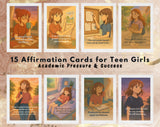 15 Academic Success Affirmation Cards for Teen Girls| Study Motivation, Self-Worth & Confidence Quotes | Set 6 of 6