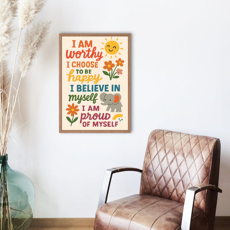 Kids Inspirational Wall Art – Positive Quote Prints for Bedrooms & Nurseries