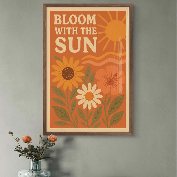 Boho Vintage Floral Inspirational Wall Art – Summer Vibes
