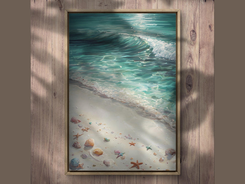 Ocean Wave Digital Wall Art – Minimalist Coastal Print for Beach Decor