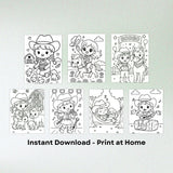 Kawaii Cowgirl & Cowboy Coloring Pages – 20 Cute Western Farm Life Printables