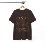 Celestial Power Tee - Unisex Cotton Shirt, Cosmic Graphic Tee, Astrology, Witchy Apparel, Moon Phases Tee