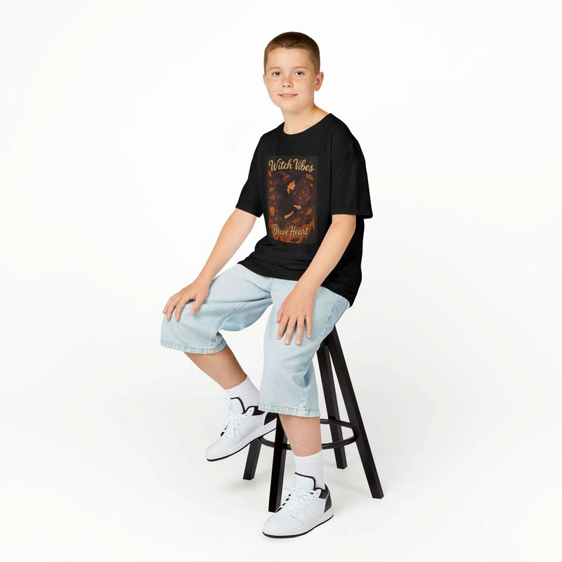 Kids Unisex Witch Vibes Tee - Brave Heart Design Halloween