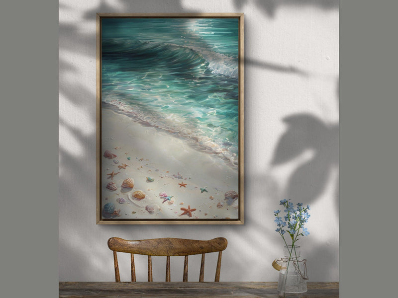 Ocean Wave Digital Wall Art – Minimalist Coastal Print for Beach Decor
