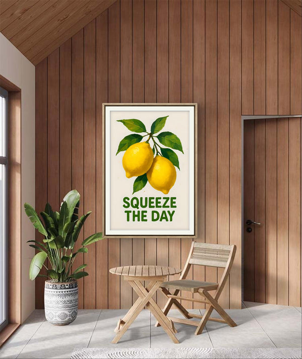 Summer Lemon Inspirational Wall Art  - Kitchen Decor, Vibrant Fruit Art Print