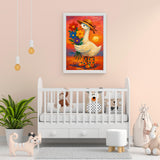 Whimsical Goose Digital  Wall Art – Colorful Farm Animal Printable for Nursery or Kids Room