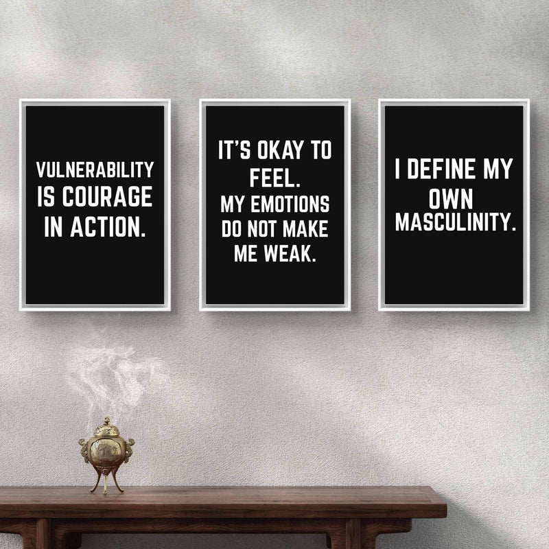 Men’s Inspirational Wall Art – 20 Digital Prints with Inspirational Quotes for Office or Home