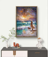 Cowgirl Coastal Beach Digital Wall Art – Western Rustic Boho