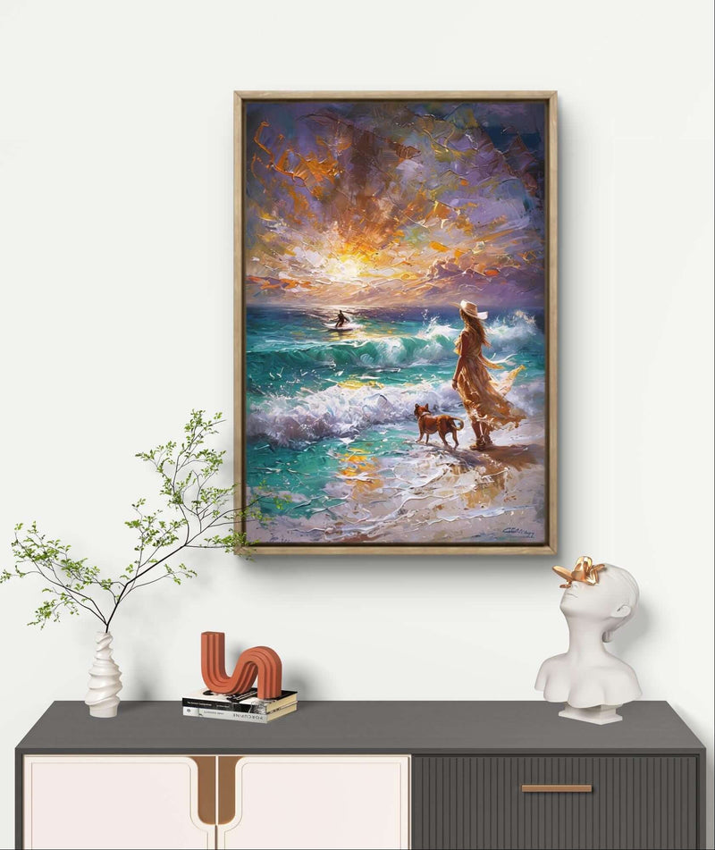 Cowgirl Coastal Beach Digital Wall Art – Western Rustic Boho