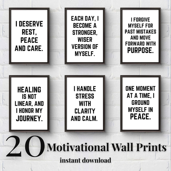 Motivational wall prints featuring empowering quotes for men, perfect for home gyms and offices.