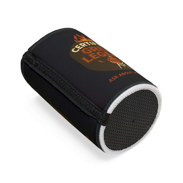 Certified Grill Legend stubby cooler for keeping drinks cold, ideal Father's Day gift for grill enthusiasts.