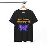Butterfly Spirit Tee - Soft Heart, Strong Spirit Unisex Cotton Shirt, Inspirational Gift, Casualwear
