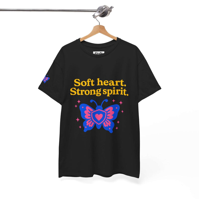 Butterfly Spirit Tee - Soft Heart, Strong Spirit Unisex Cotton Shirt, Inspirational Gift, Casualwear
