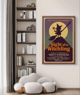 Retro Halloween Witch Poster Digital Download | Vintage Witch Wall Art Print