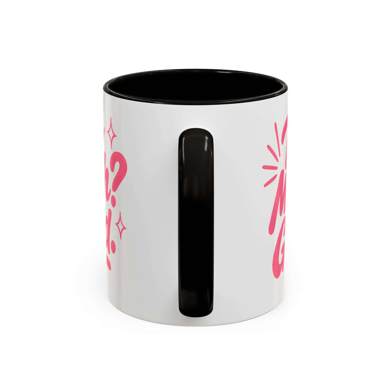 Colorful affirmation coffee mug with pink text design, perfect for cheerful mornings and home decor.