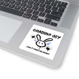 Chasing Joy Kiss-Cut Stickers, Fun Laptop Decals