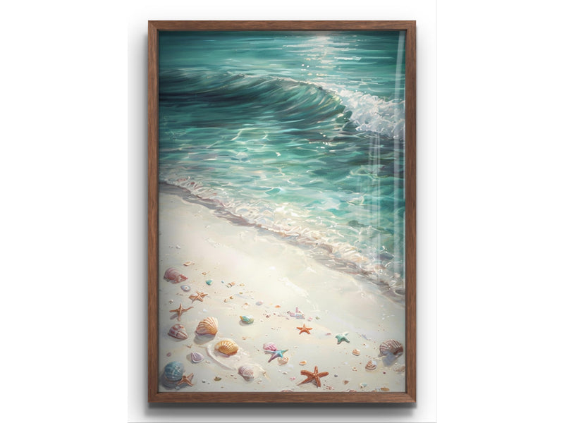 Ocean Wave Digital Wall Art – Minimalist Coastal Print for Beach Decor