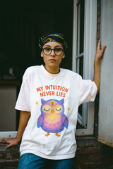Intuition Owl T-Shirt – Unisex “My Intuition Never Lies” Tee