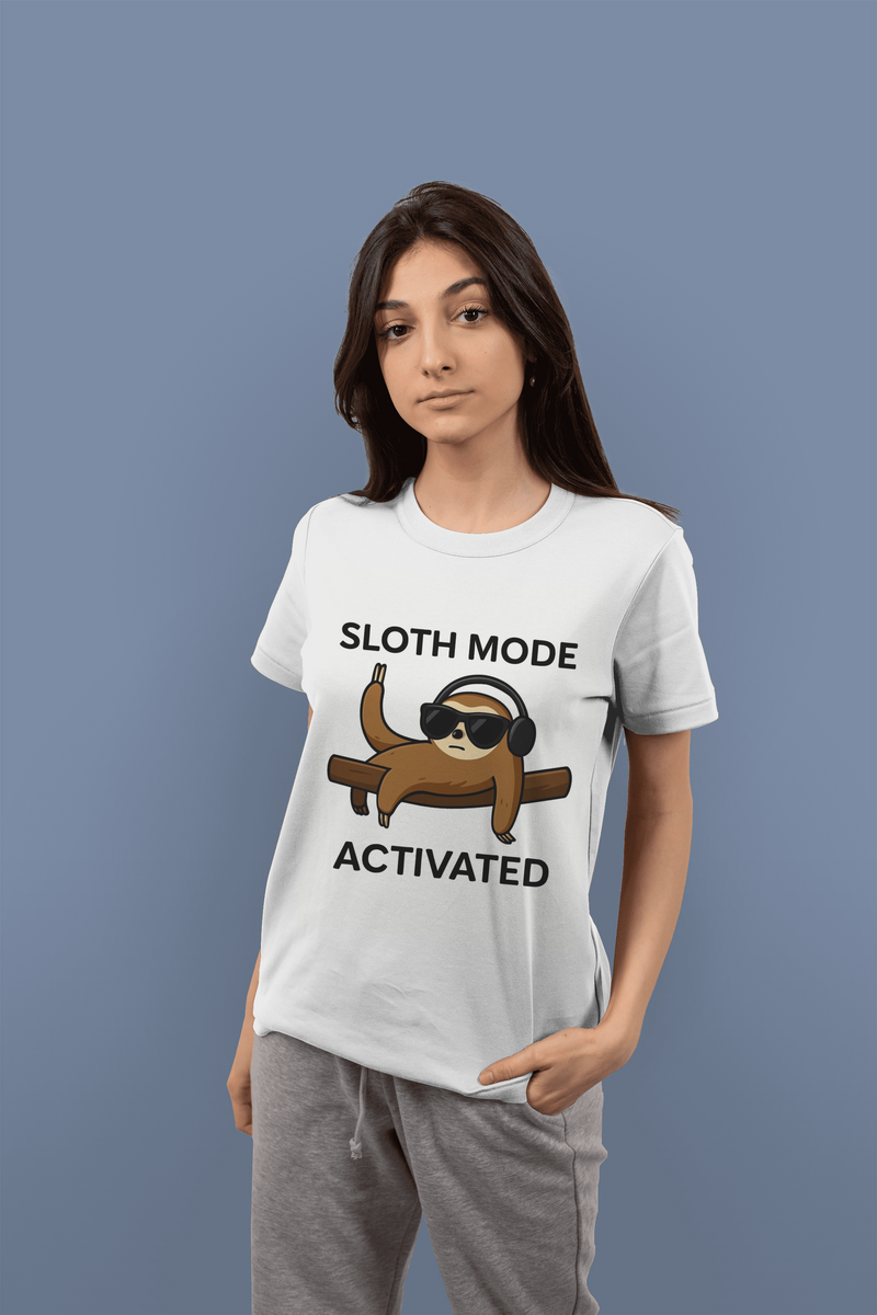 Unisex Sloth Mode Activated T-Shirt – Funny Lazy Vibes Tee