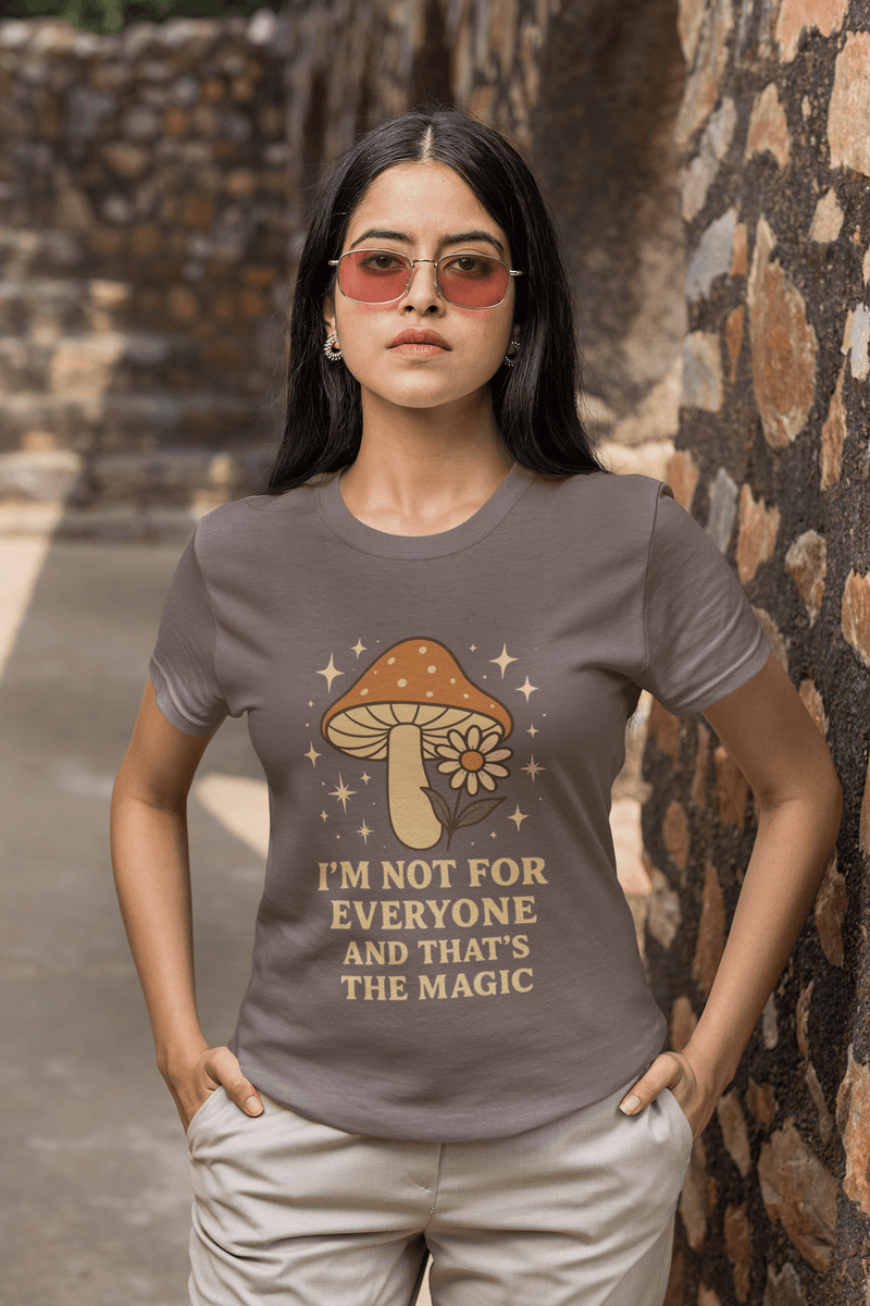 Magic Mushroom Tee, Funny T-Shirt for Nature Lovers, Unisex Cotton Shirt, Gift for Friends, Quirky Casual Wear