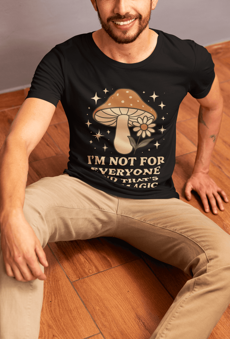 Magic Mushroom Tee, Funny T-Shirt for Nature Lovers, Unisex Cotton Shirt, Gift for Friends, Quirky Casual Wear