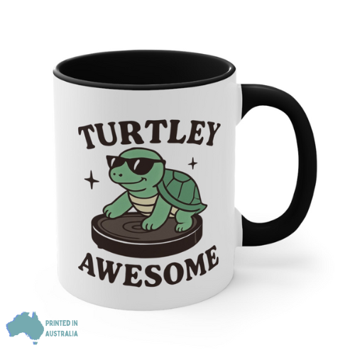 Colorful Turtley Awesome Coffee Mug, Fun Drinkware, Gift for Turtle Lovers