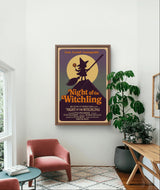 Retro Halloween Witch Poster Digital Download | Vintage Witch Wall Art Print