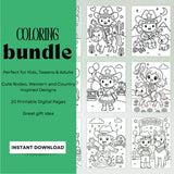 Kawaii Cowgirl & Cowboy Coloring Pages – 20 Cute Western Farm Life Printables