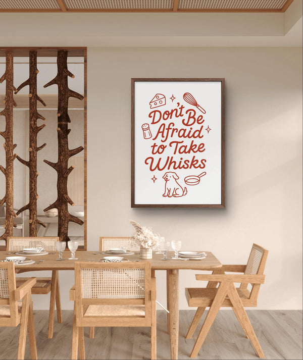 Inspirational Wall Art – “Take Whisk” Quote Print for Foodies, Chefs, and Bakers